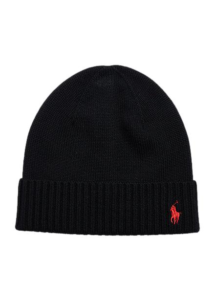 Polo Ralph Lauren Merino Wool Hat Lue Sort - chrismoa.no