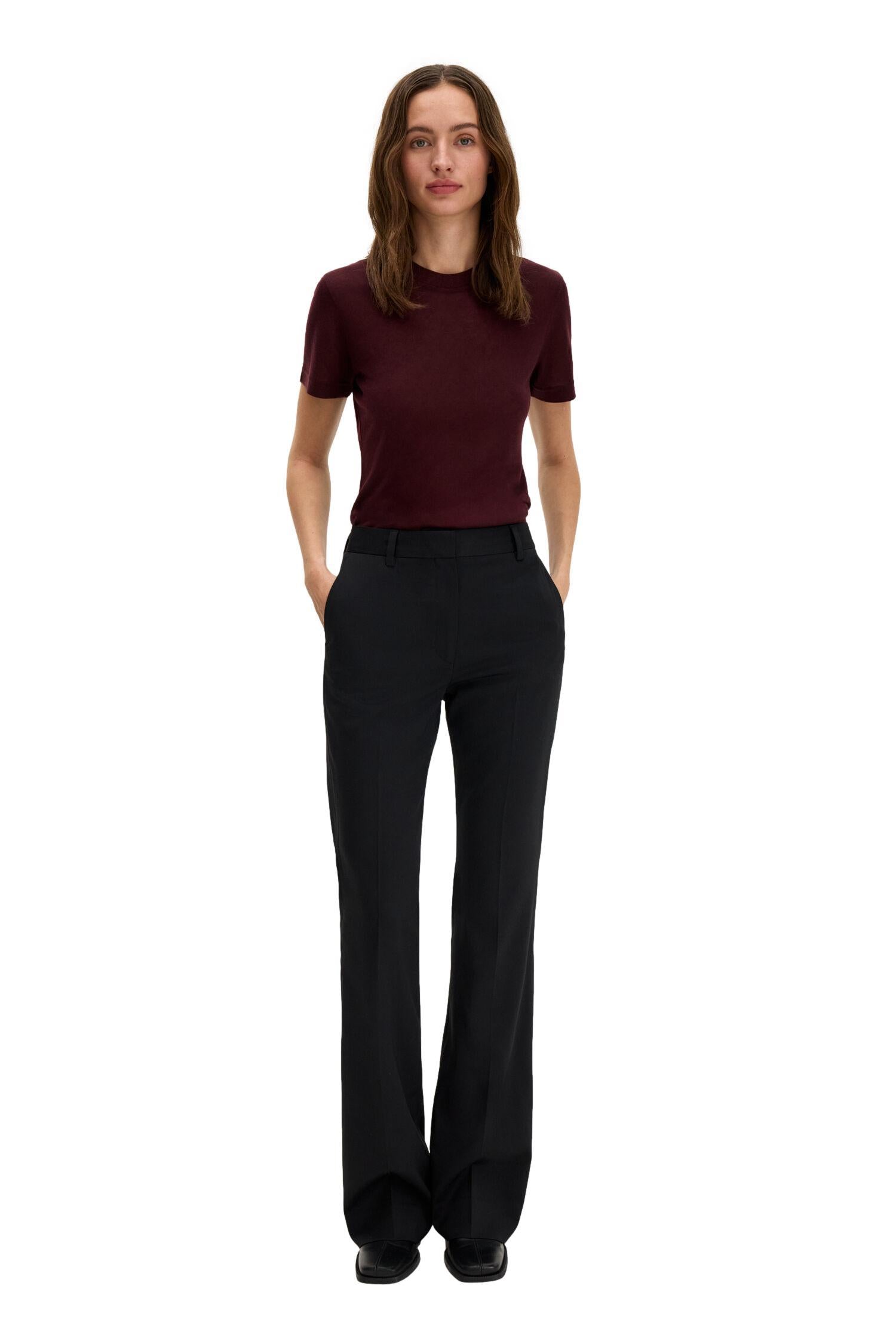 Filippa K Lyocell Cashmere tee T-Shirt Burgunder
