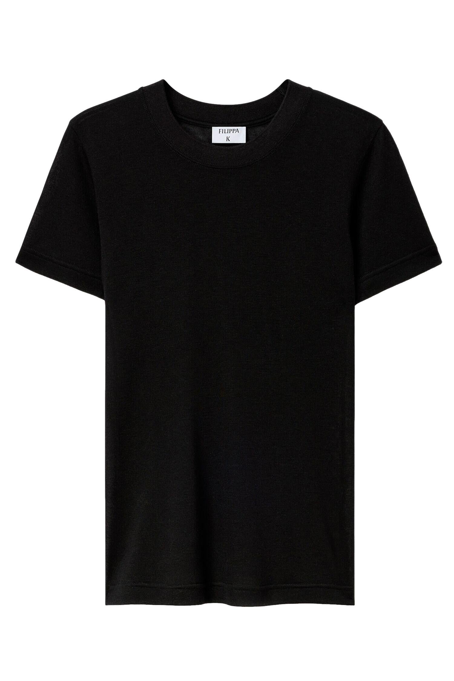 Filippa K Lyocell Cashmere tee T-Shirt Sort