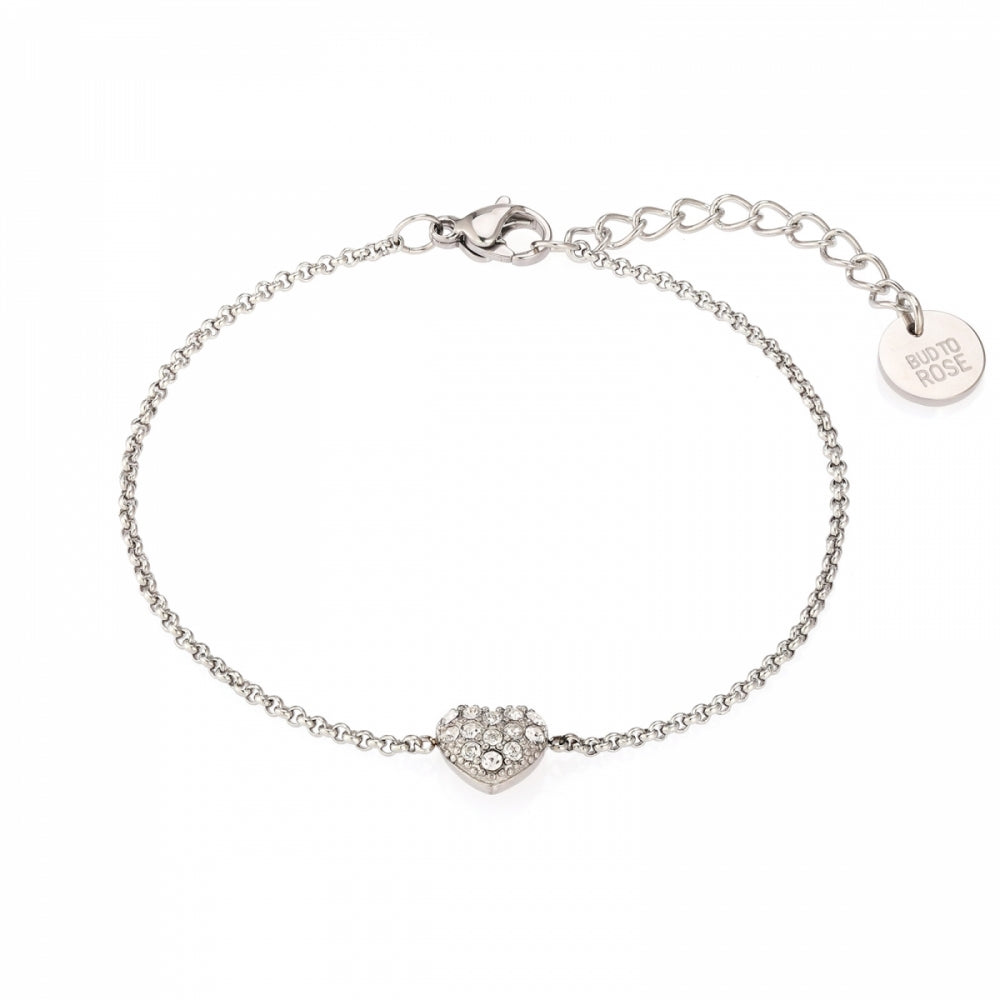 Bud to Rose Dawn Crystal Bracelet Clear/Silver Armbånd Sølv