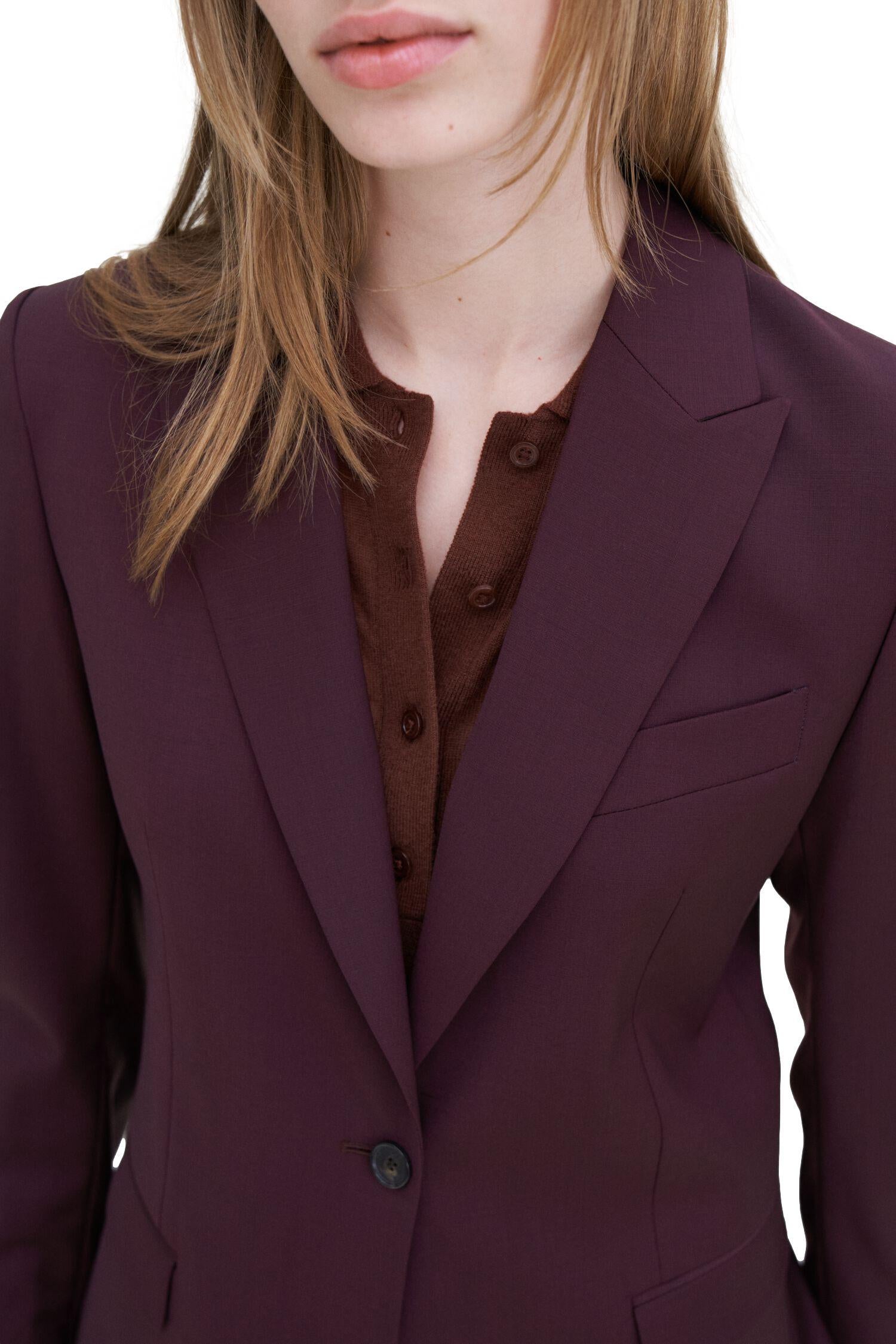 Filippa K Sasha Cool Wool Blazer Dressjakke Burgunder - chrismoa.no
