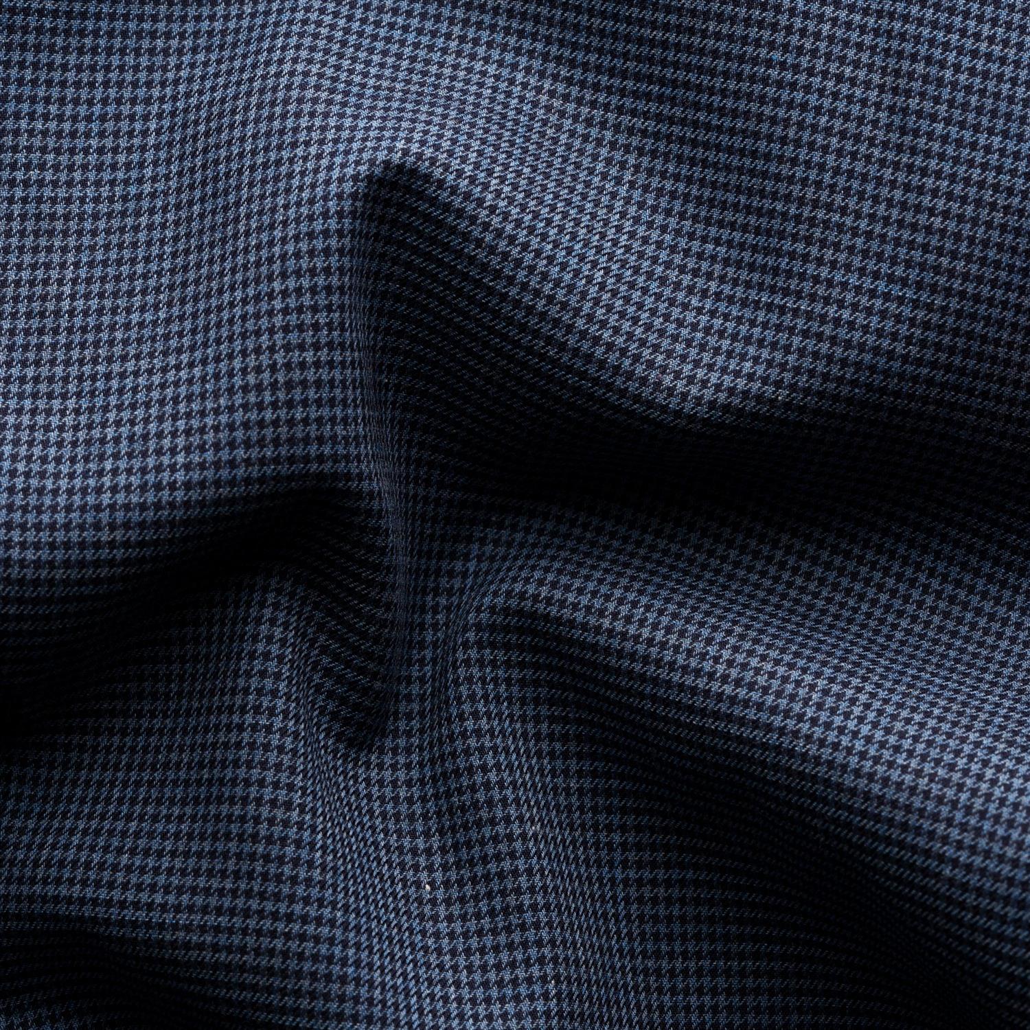 Eton Houndstooth Wrinkle Free Shirt Skjorte Mørkeblå - chrismoa.no