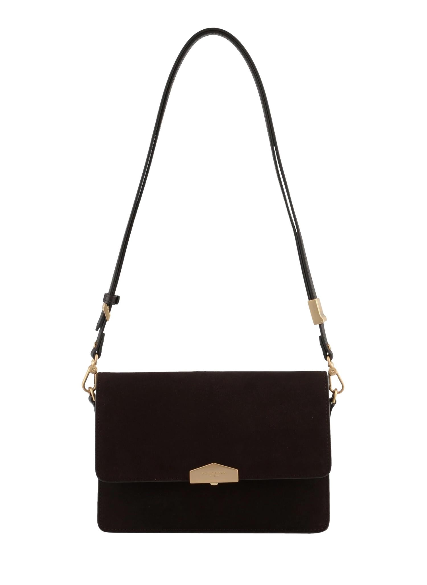 Pourchet Paris Anjou Daim Suede Veske Brun - chrismoa.no