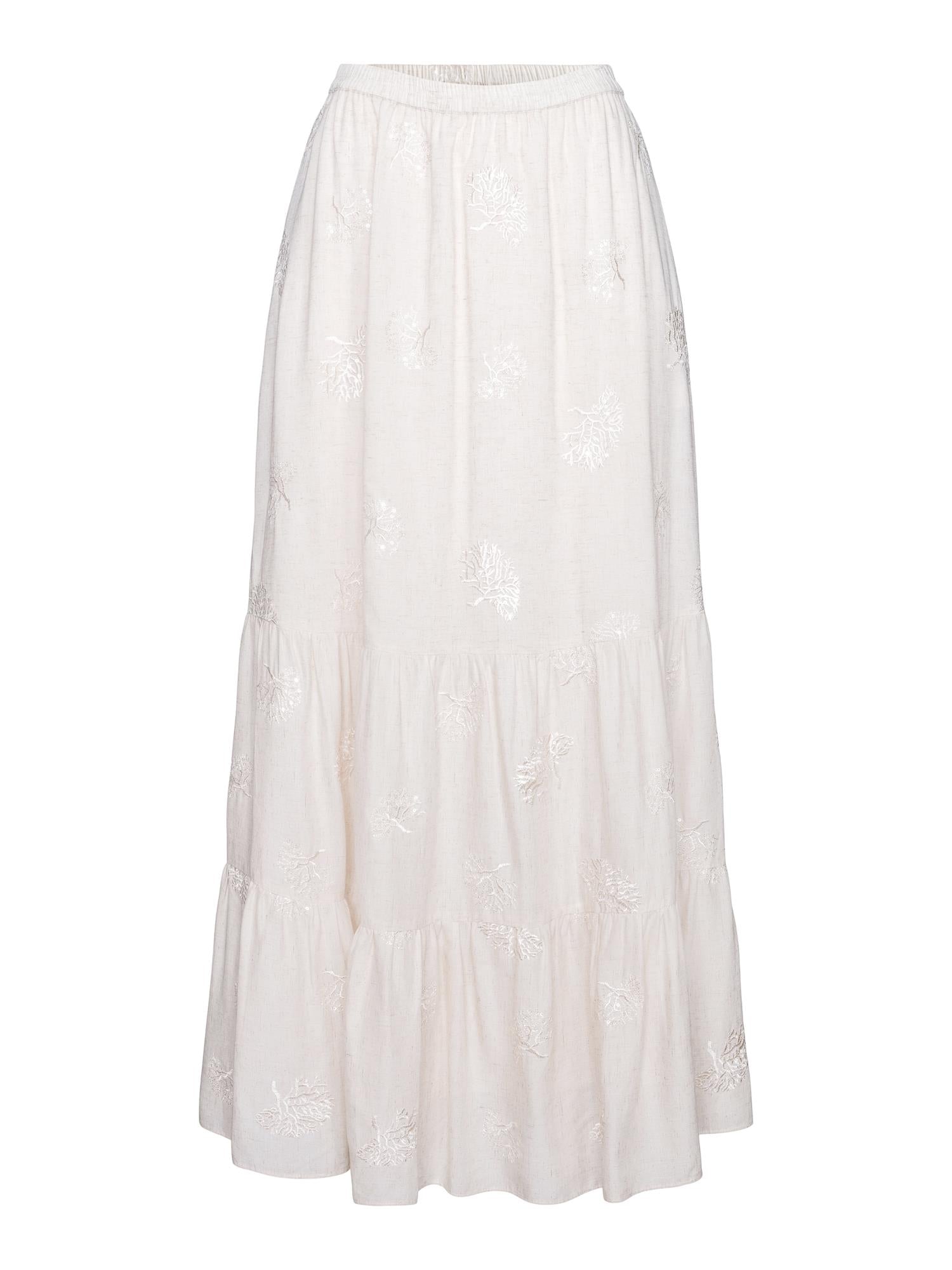 Haust Long feminine skirt Skjørt Lys-Beige