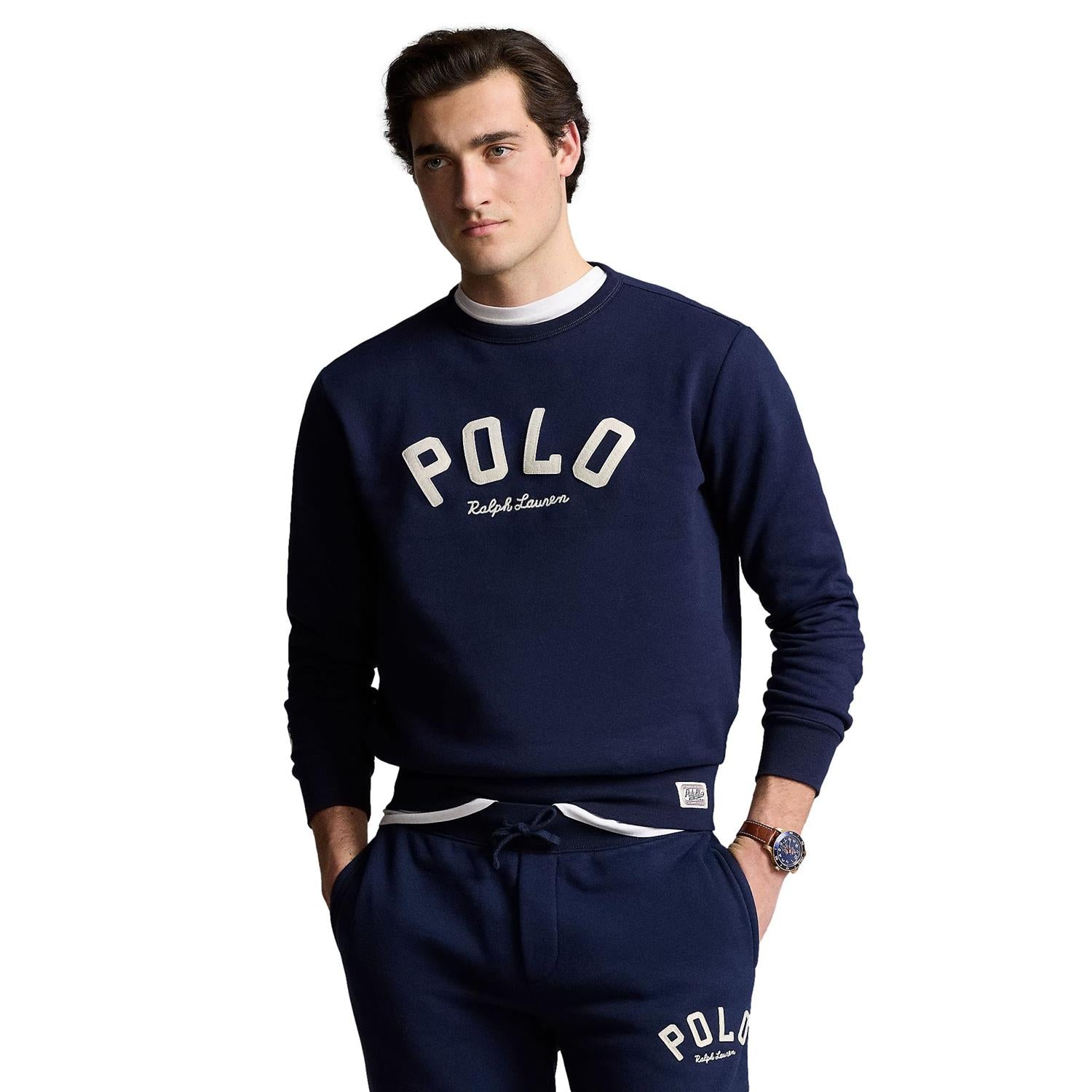 Polo Ralph Lauren THE RL FLEECE LOGO SWEATSHIRT Genser Marine - chrismoa.no