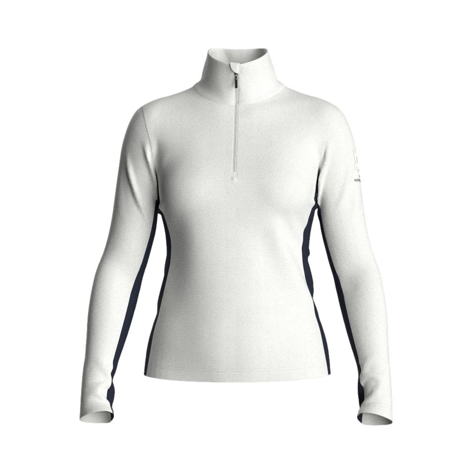 We Norwegians Voss 1/4 Zip women Genser Off-White - chrismoa.no