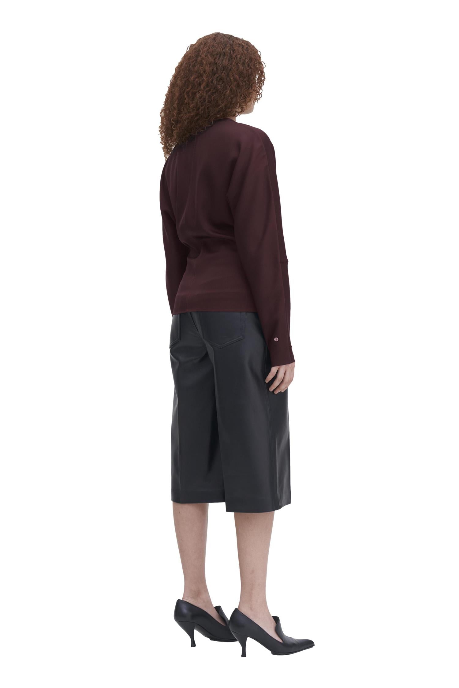 Filippa K Batwing Top Bluse Burgunder