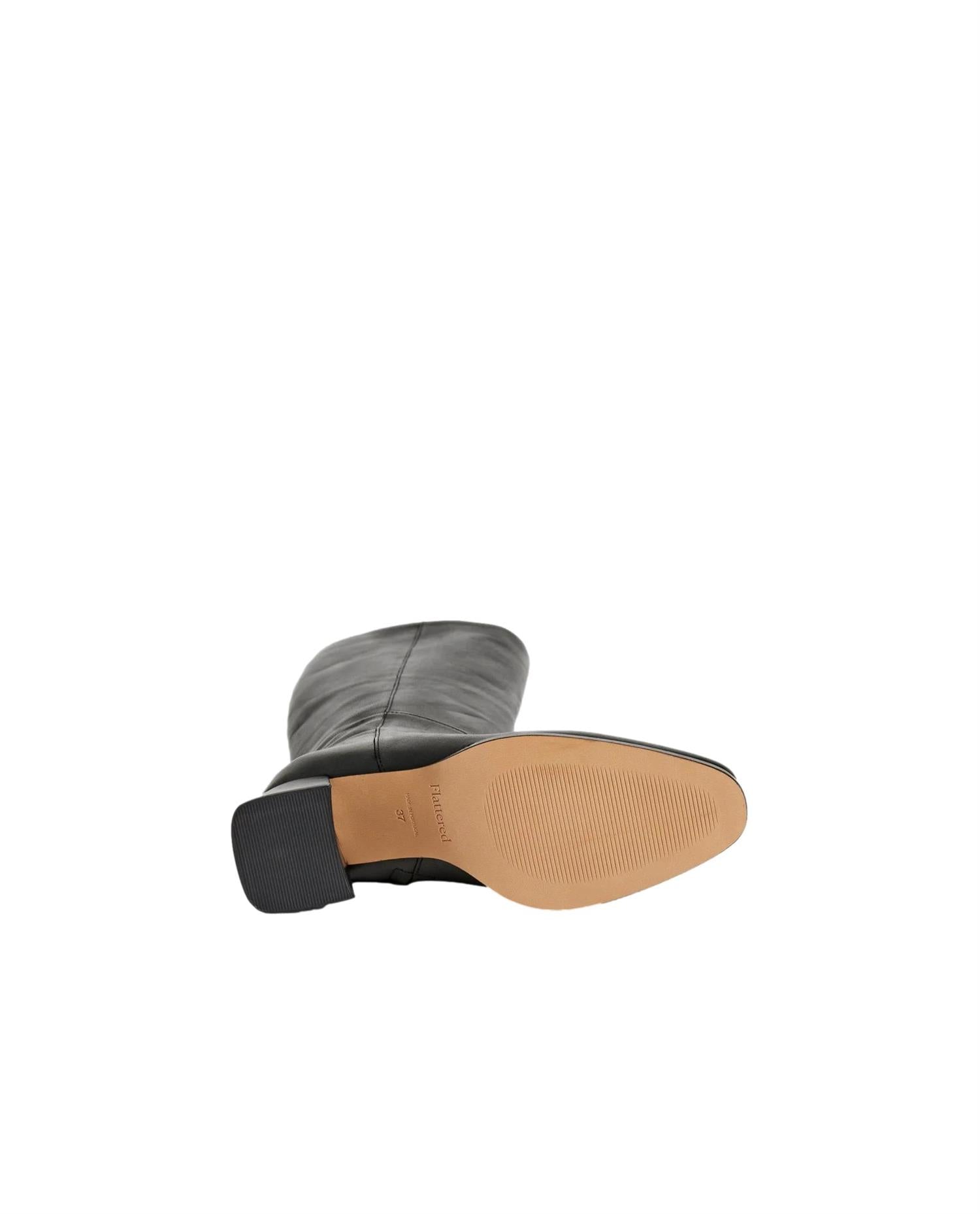 Flattered Colette Leather Black Sko Sort - chrismoa.no