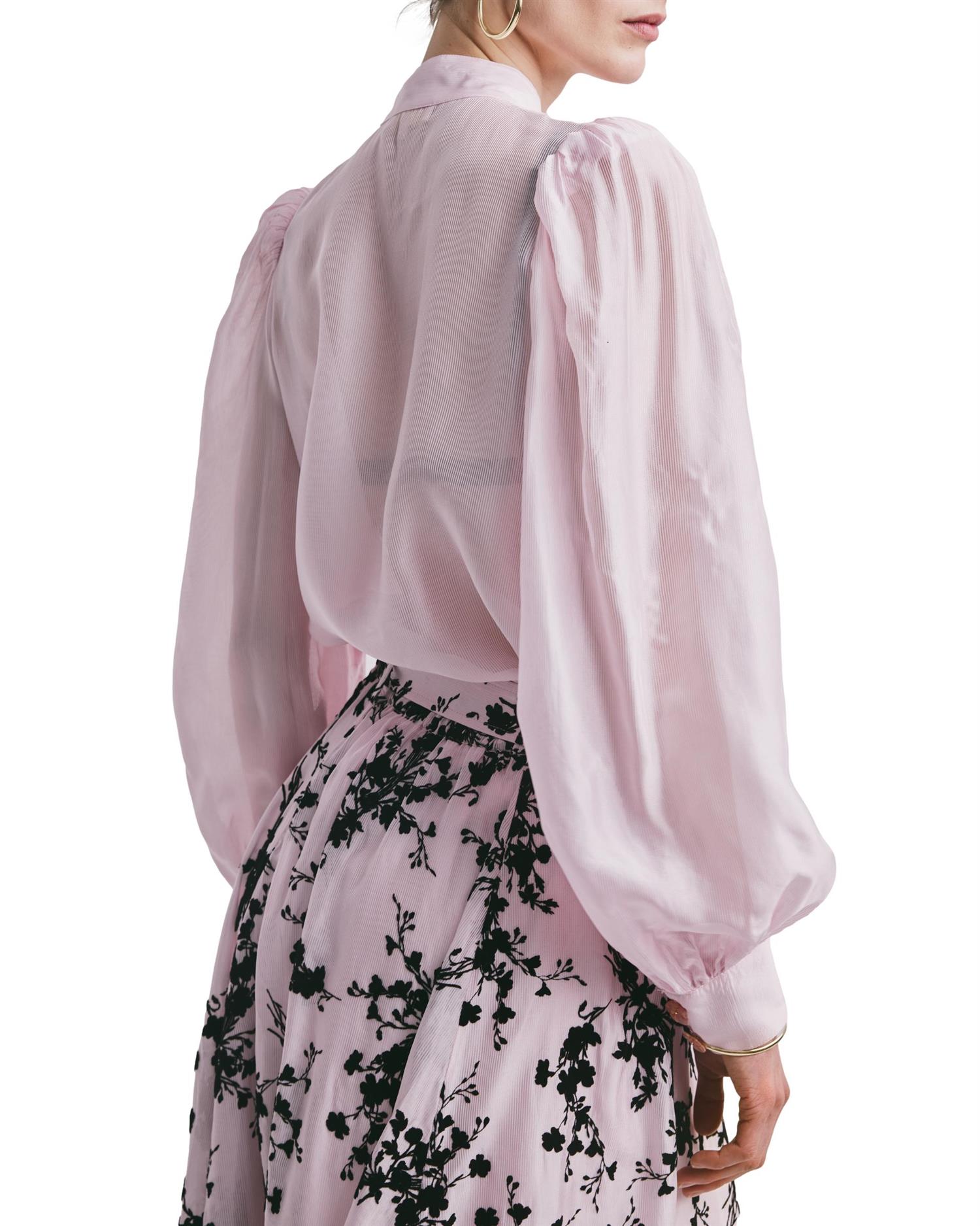 By TiMo Striped Organza Blouse Bluse Lys Rosa - chrismoa.no