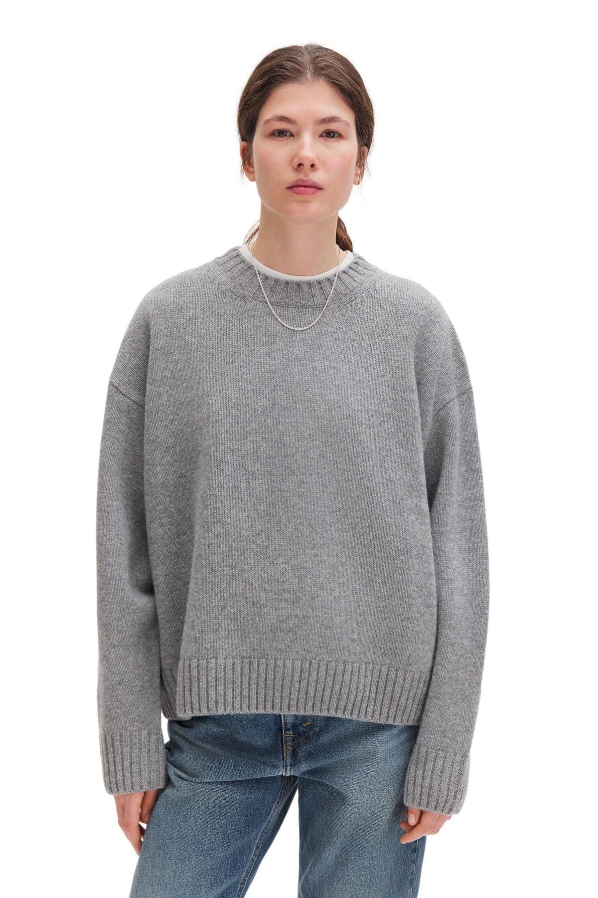 Filippa K Wool Cashmere Sweater Genser Grå