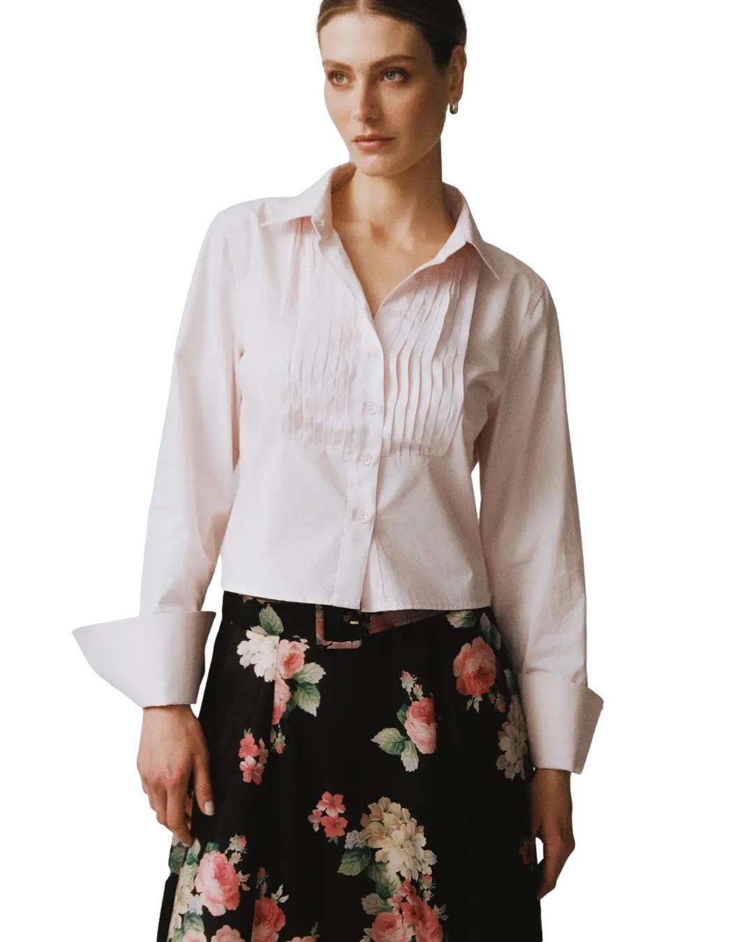 By TiMo Poplin Shirt Bluse Lys Rosa