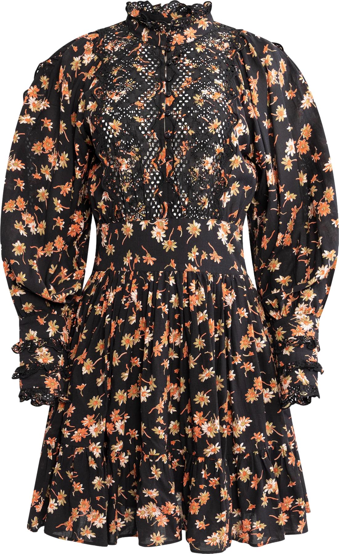 By TiMo Cotton Slub Mini Dress Kjole Blomster