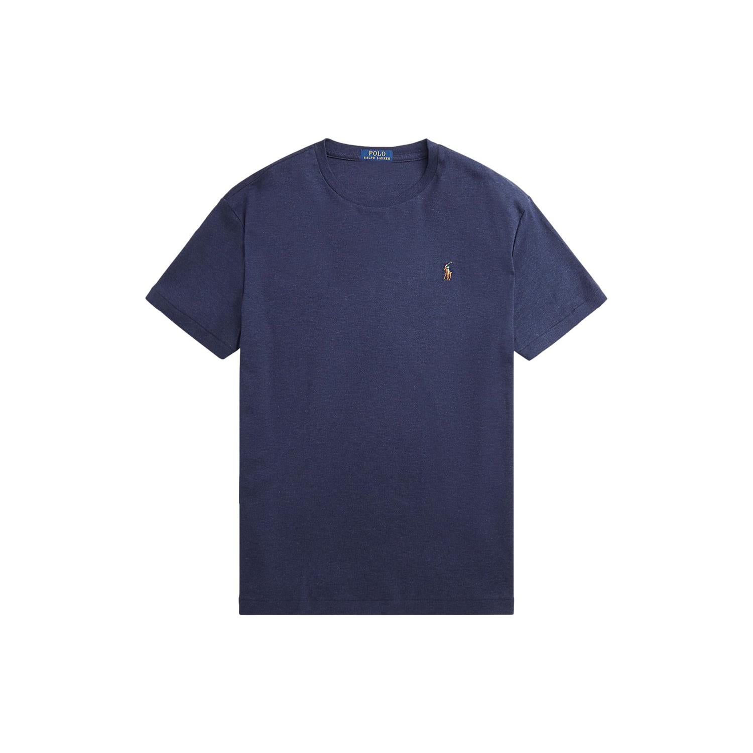 Polo Ralph Lauren Custom Slim fit Soft Cotton T-shirt T-Shirt Mørk Blå Melert