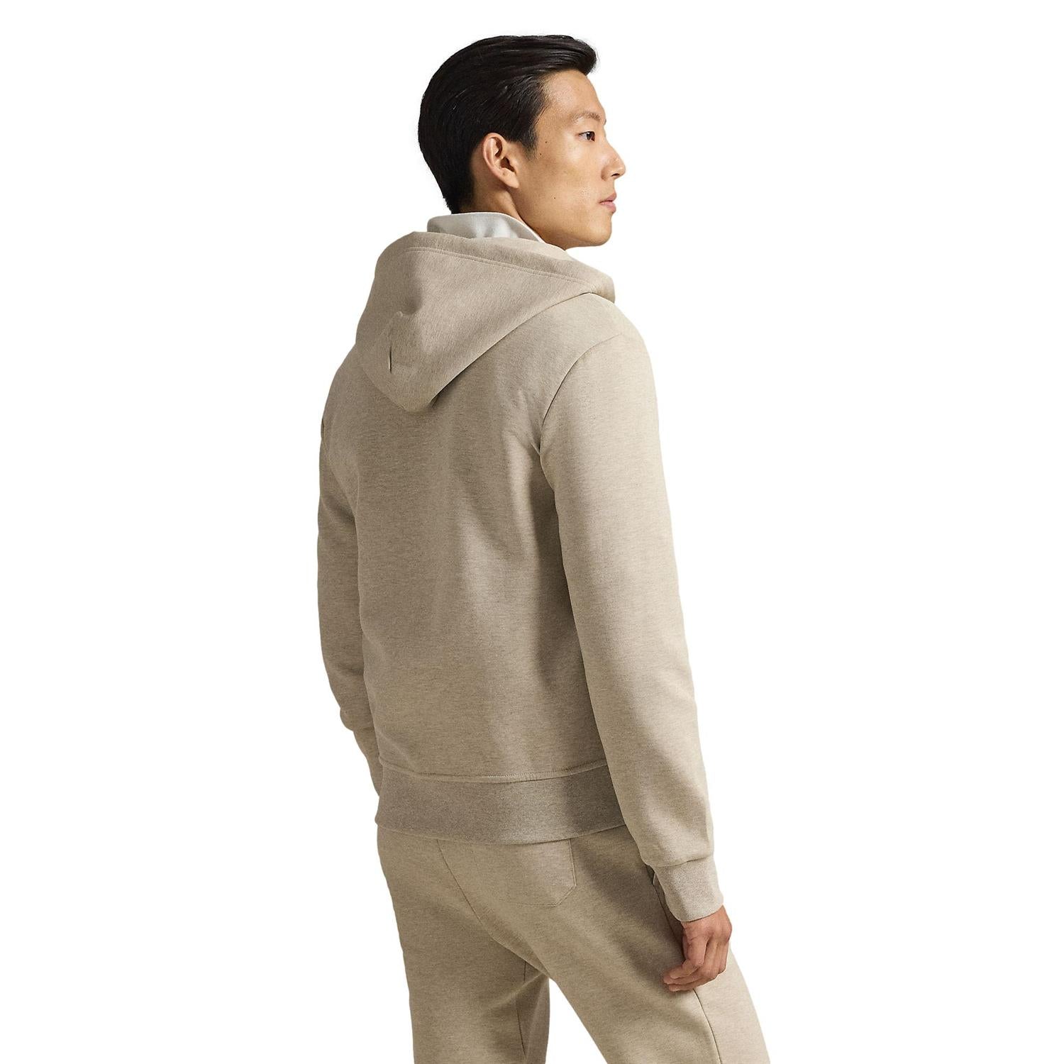 Polo Ralph Lauren Double-Knit Full-Zip Hoodie Genser Lys-Beige - chrismoa.no