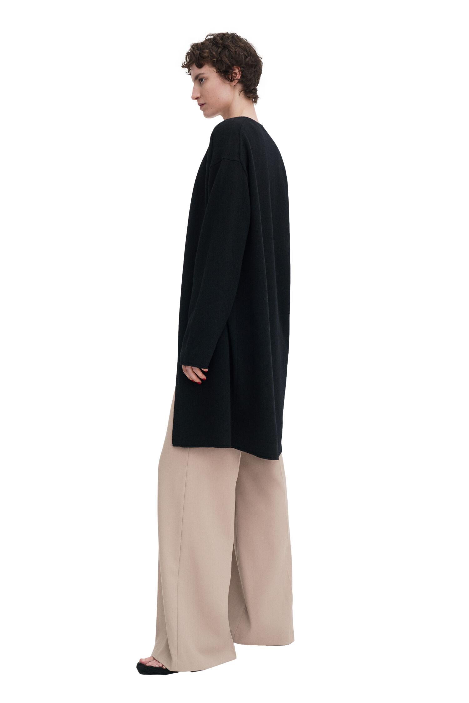 Filippa K Wool Cashmere Long Cardigan Genser Sort
