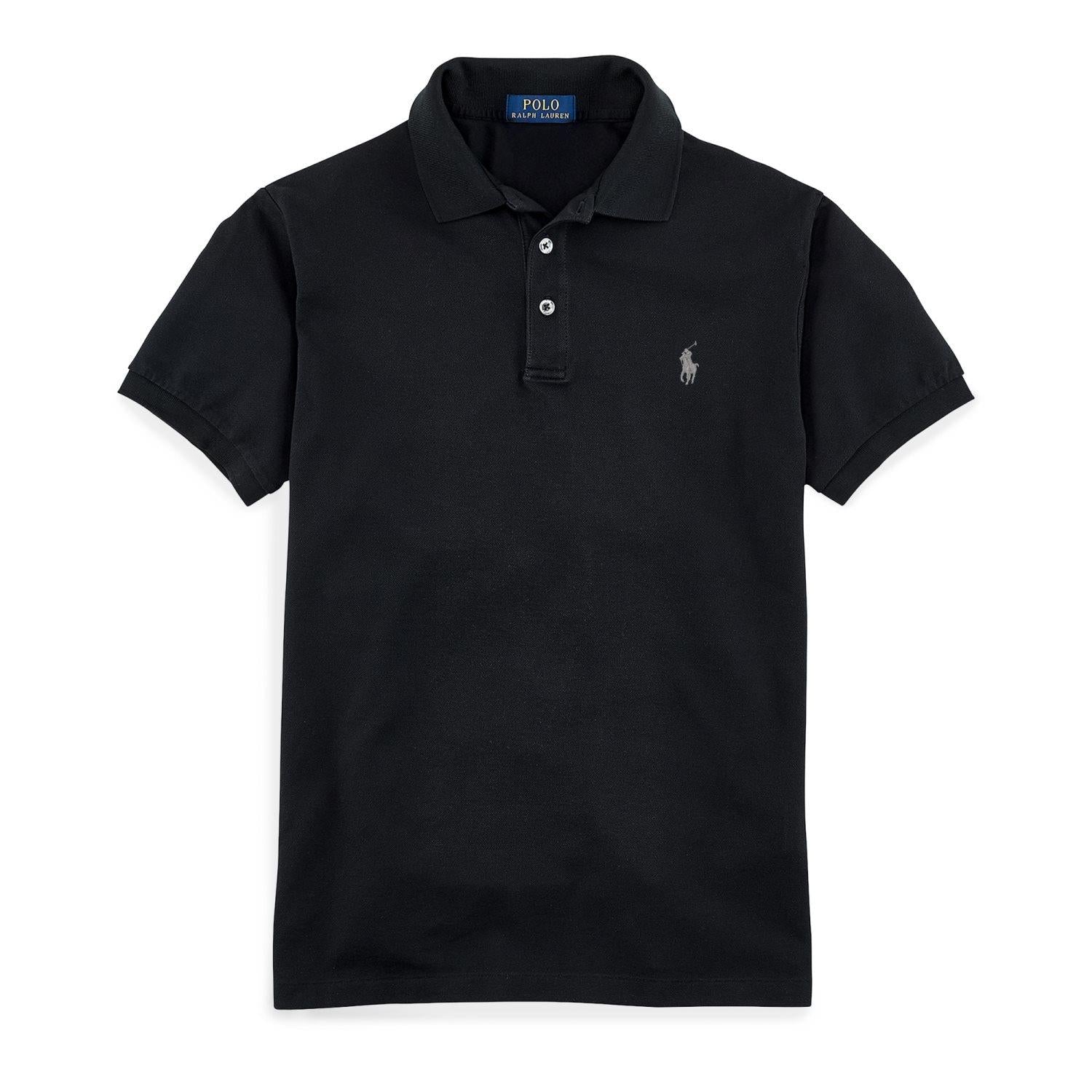 Polo Ralph Lauren Slim Fit  Strecth Mesh Polo T-Shirt Sort - chrismoa.no