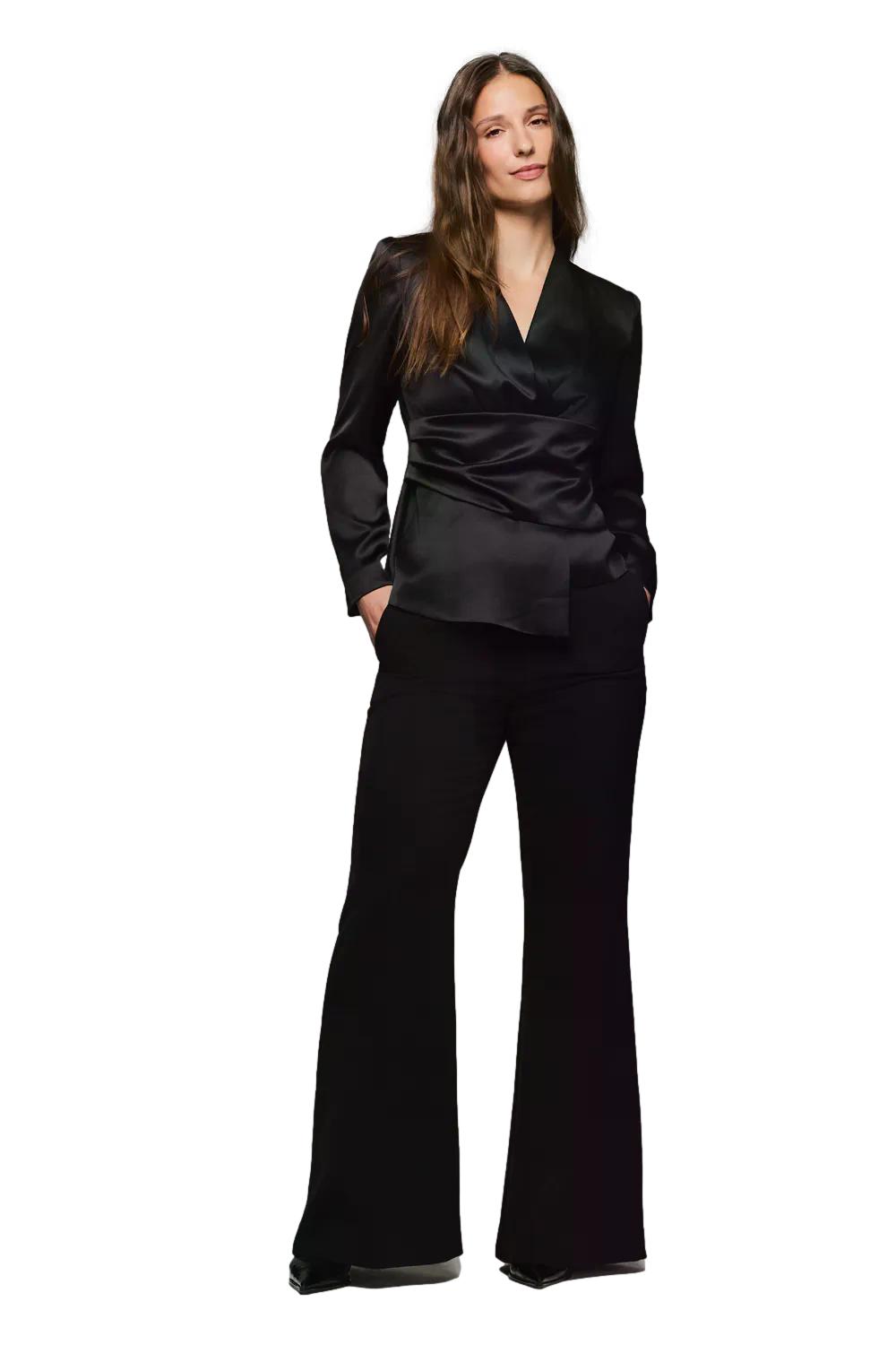HIIL STUDIO Charlotte Top Bluse Sort