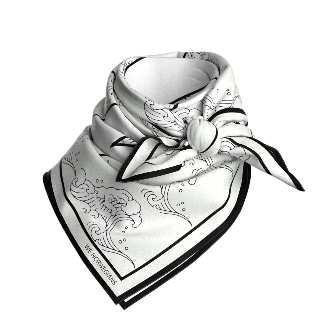 We Norwegians Wavy Silk Scarf Tilbehør Hvit - chrismoa.no