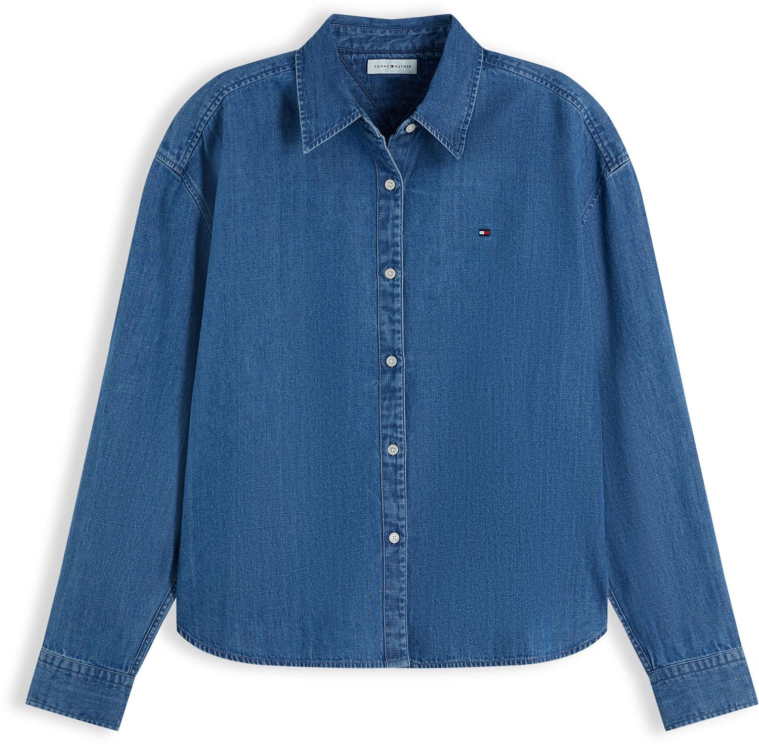 Tommy Hilfiger Light Denim Boxy Shirt Ls Skjorte