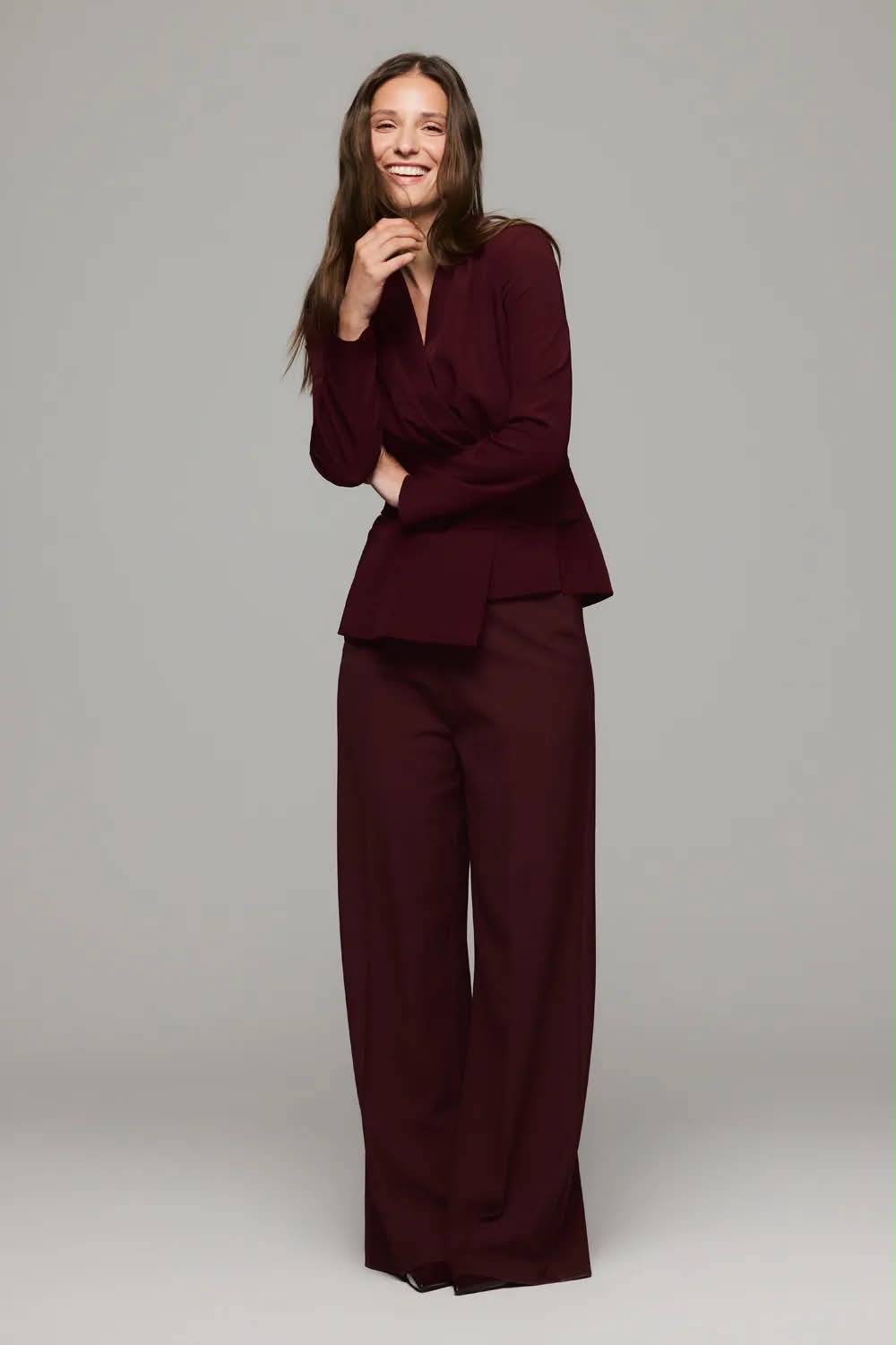 HIIL STUDIO Charlotte top Bluse Burgunder
