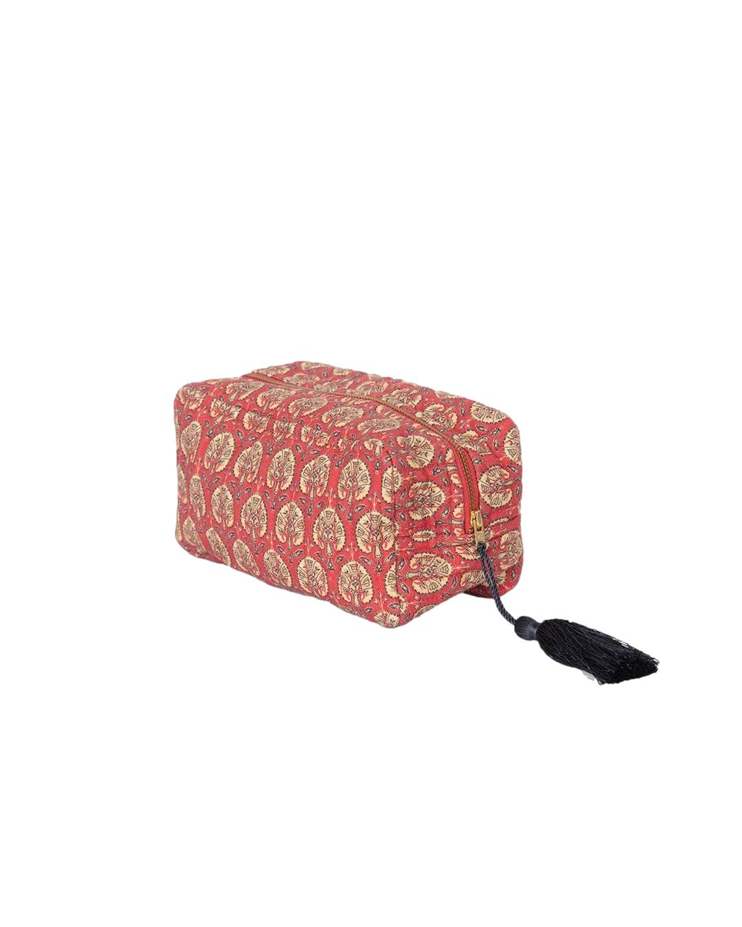 By TiMo Cosmetic Bag Cotton Toalettmappe Rød - chrismoa.no