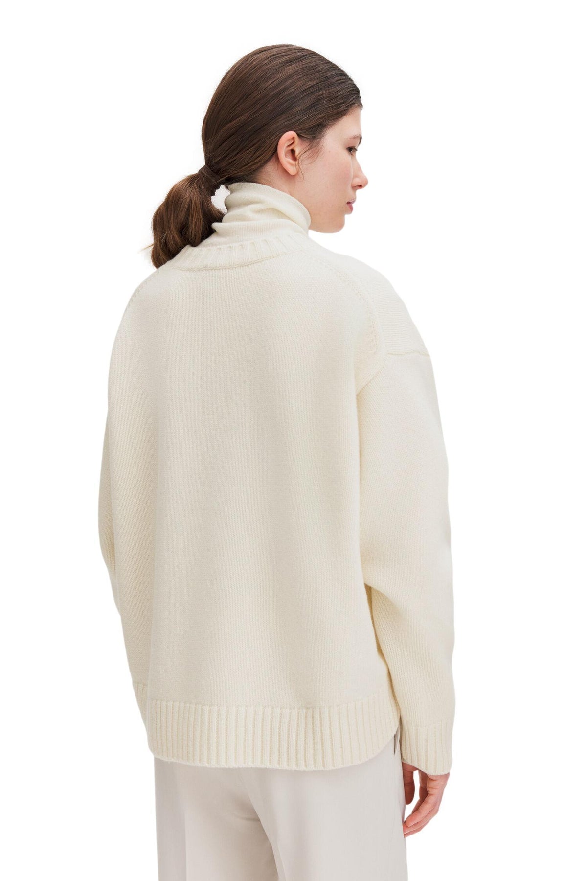 Filippa K Wool Cashmere Sweater Genser Kremfarget