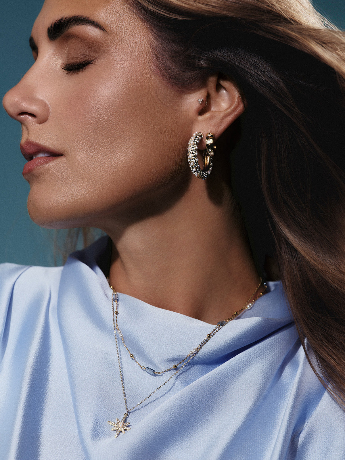 Tone Damli Twinkle Hoops Øredobber