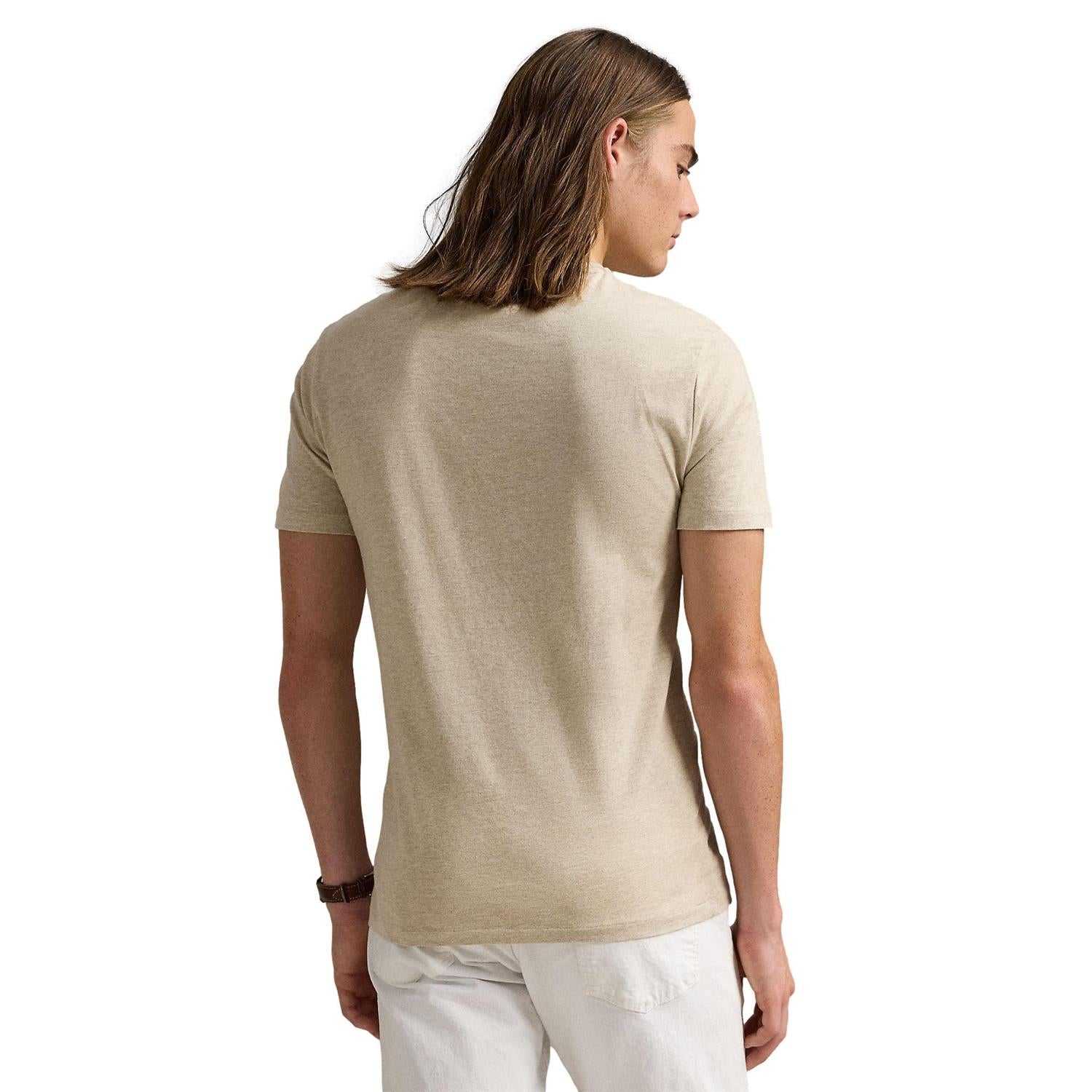 Polo Ralph Lauren CUSTOM SLIM FIT JERSEY CREWNECK T-SHIRT T-Shirt Beige - chrismoa.no
