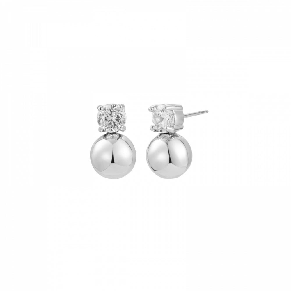 Bud to Rose Stella Bead Small Earring Silver Øredobber Sølv