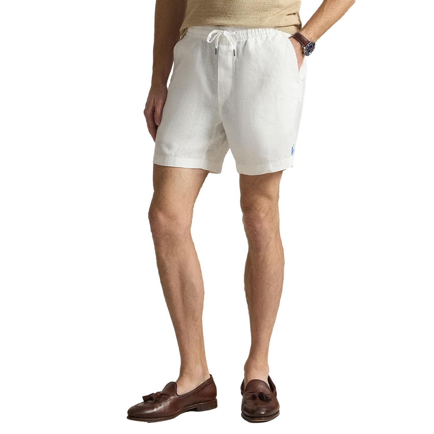 Polo Ralph Lauren 6-Inch Polo Prepster Linen Short Shorts Hvit - chrismoa.no