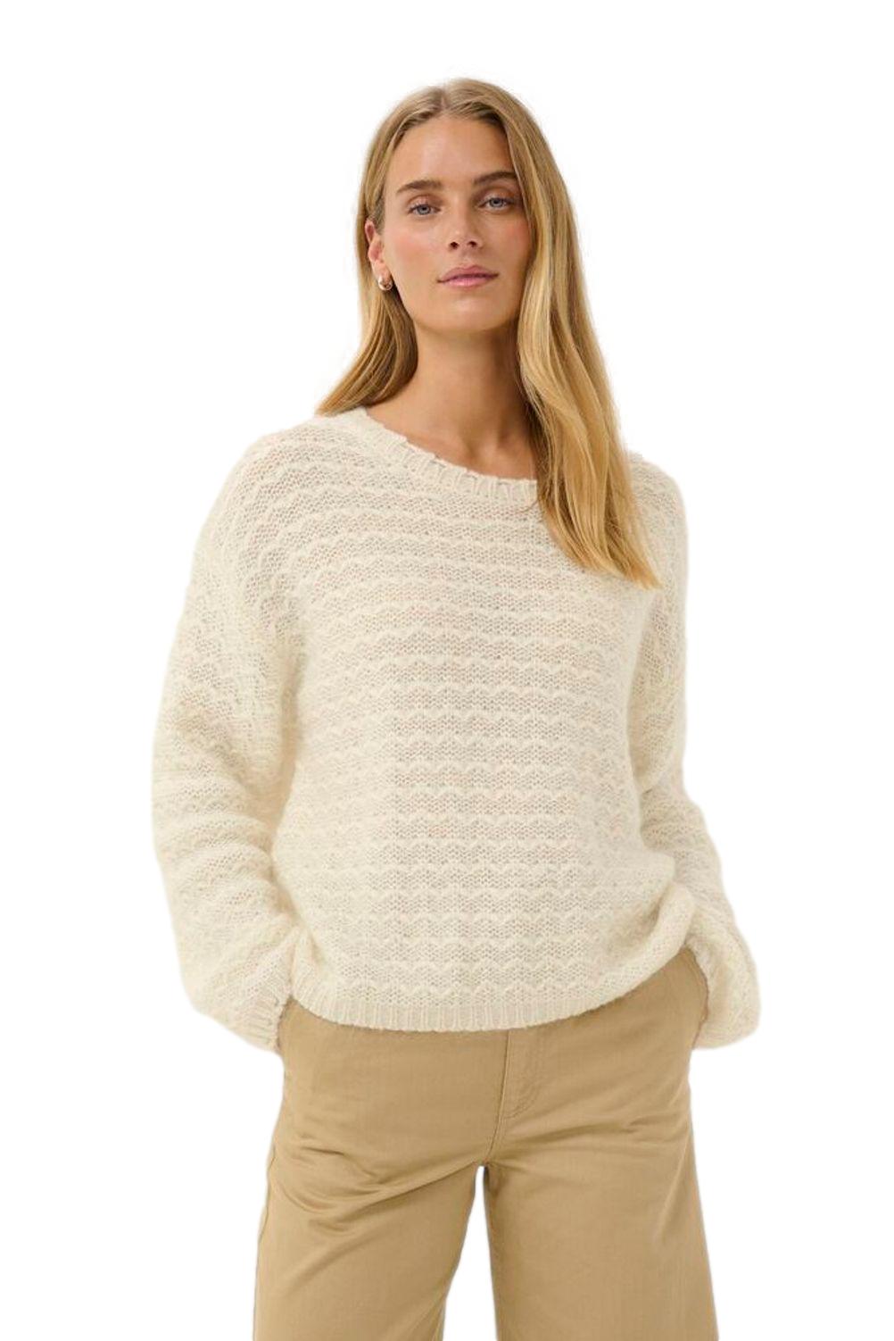 Part Two ZoeyPW PU Genser Off-White - chrismoa.no