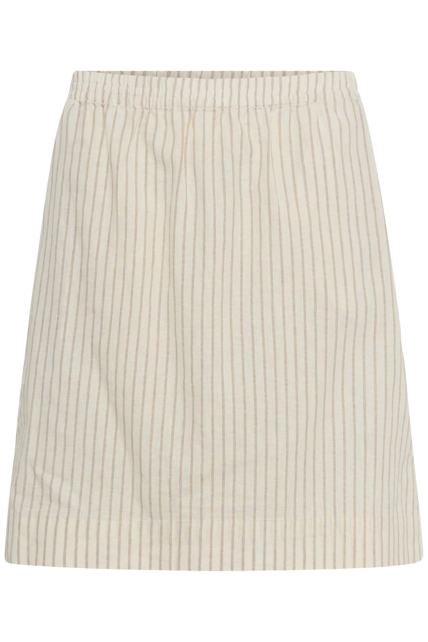 Part Two Birgittpw Skjørt i nøytral stripe, et stilfullt og komfortabelt skjørt med klassisk design og mykt stoff.