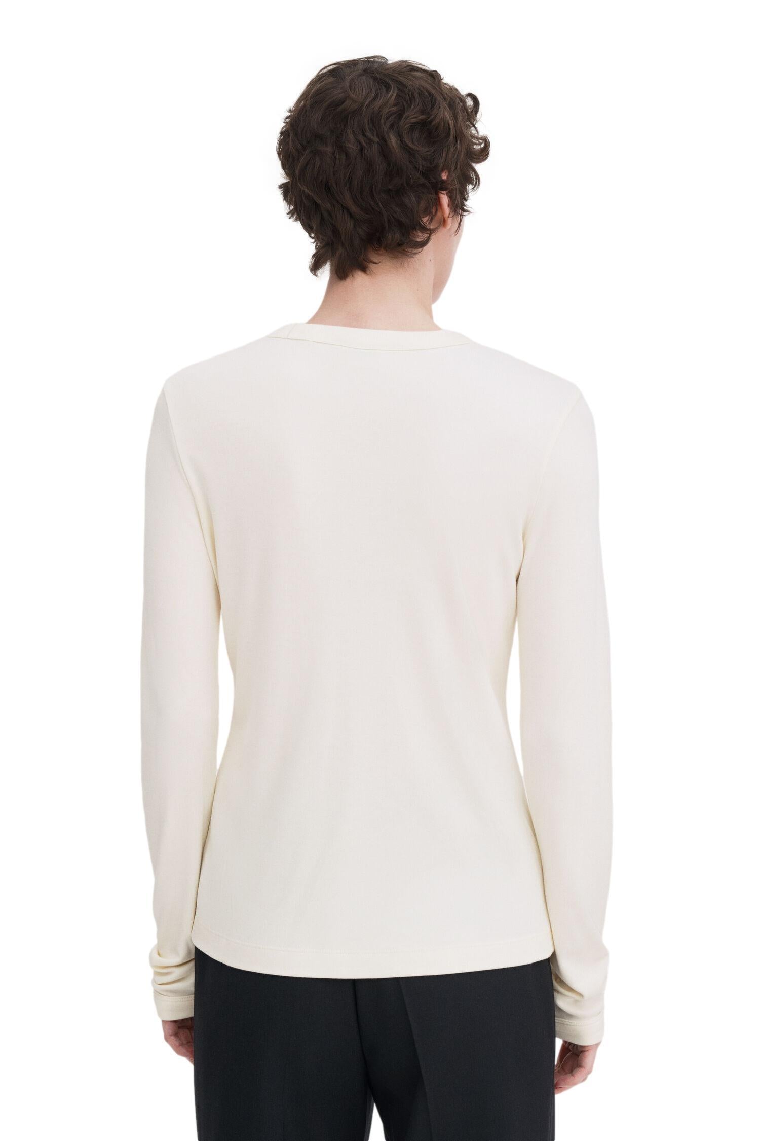 Filippa K Soft Ribbed Jerseey Top Genser Off White