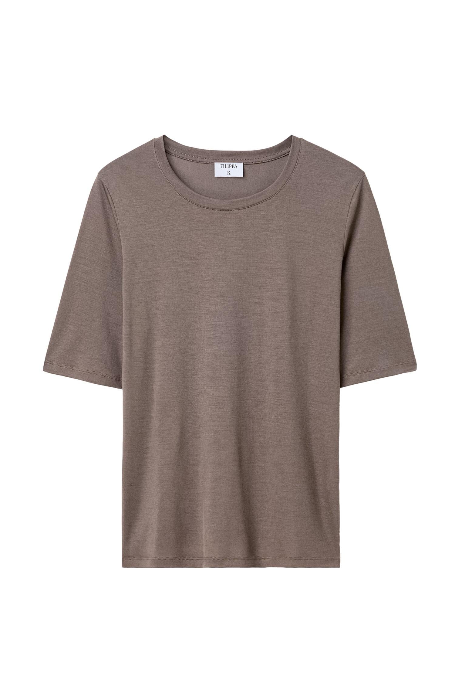 Filippa K Elena Tee T-Shirt Taupe - chrismoa.no