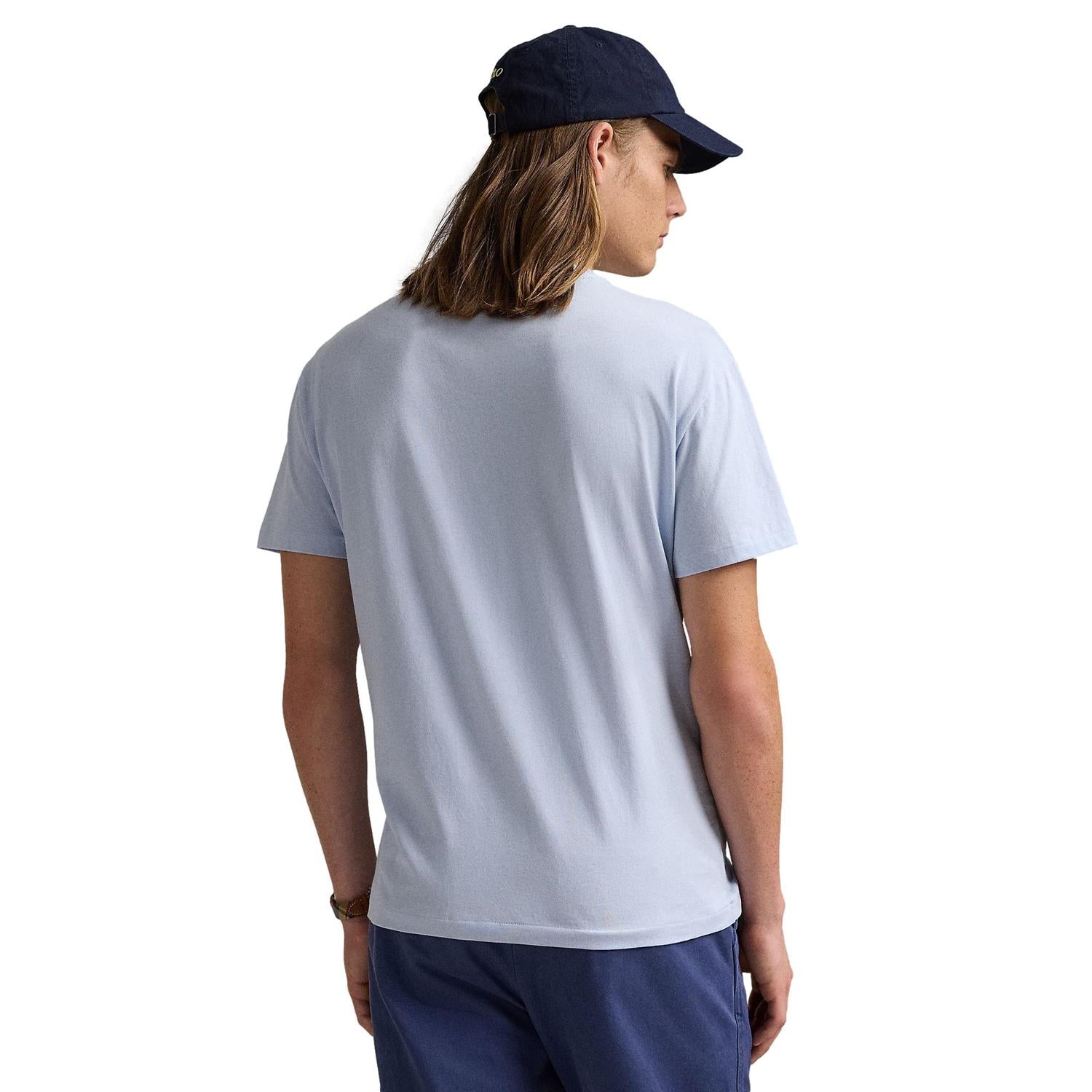 Polo Ralph Lauren CUSTOM SLIM FIT JERSEY CREWNECK T-SHIRT T-Shirt Lyseblå - chrismoa.no
