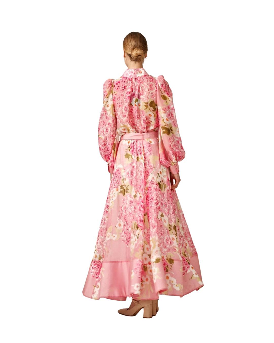 By TiMo Organza Maxi Skirt Skjørt Rosa - chrismoa.no
