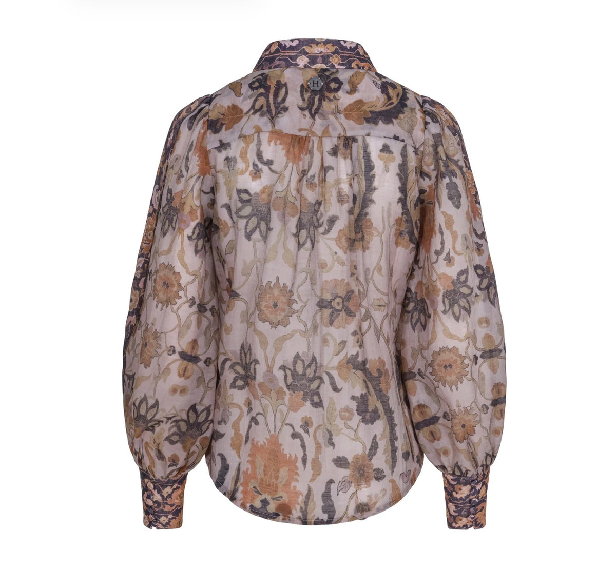 Haust Detail print bluse med flerfargede mønstre, langermet skjorte for dame, casual og stilfull design