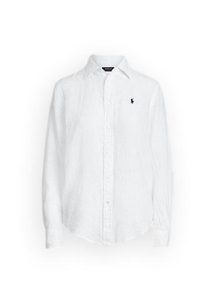 Polo Ralph Lauren Relaxed Fit Linen shirt Skjorte Hvit - chrismoa.no