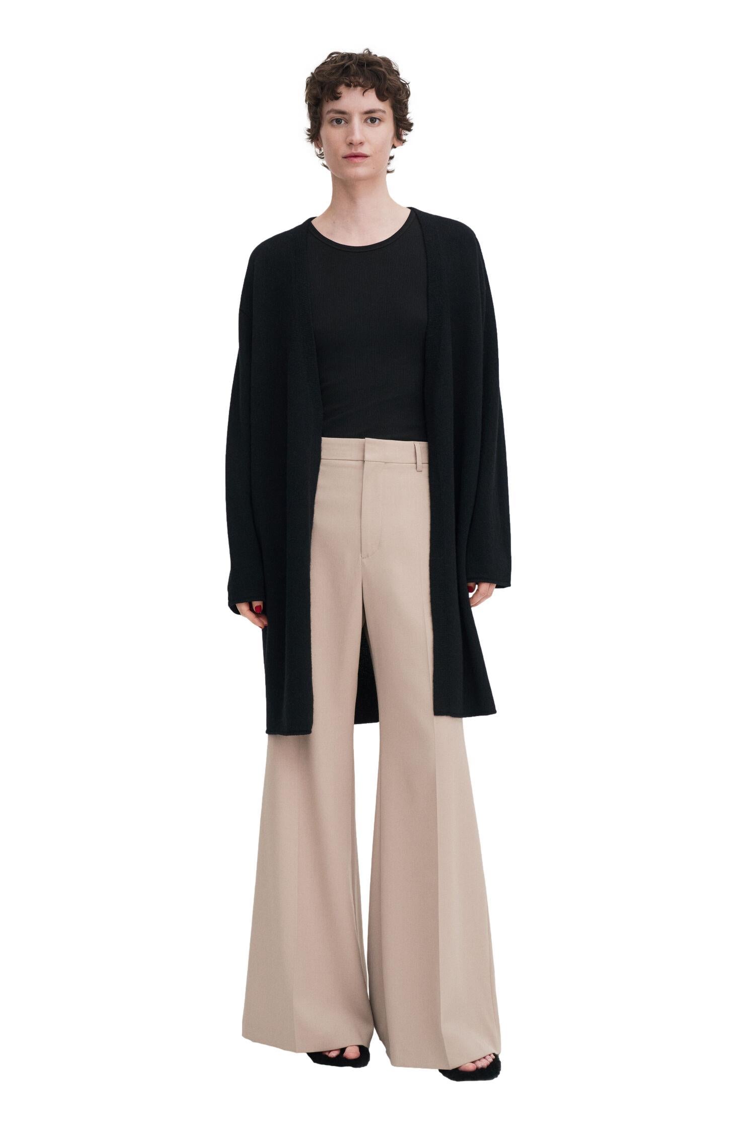 Filippa K Wool Cashmere Long Cardigan Genser Sort