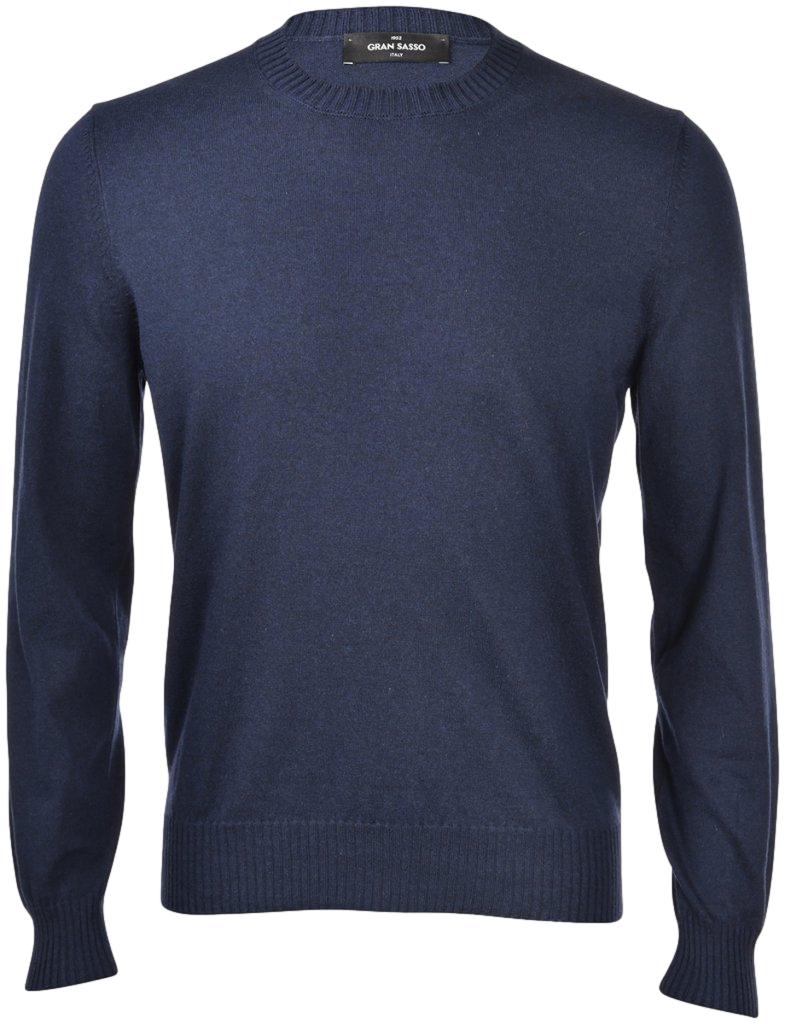 Gran Sasso Cotton Cashmere Crewneck Genser Marine