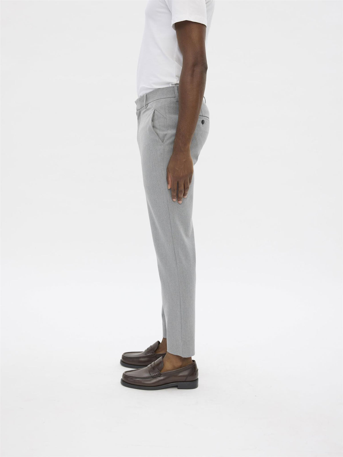 Plain Units Joshpl 805_grs Bukse 30970 Mid Grey Melange