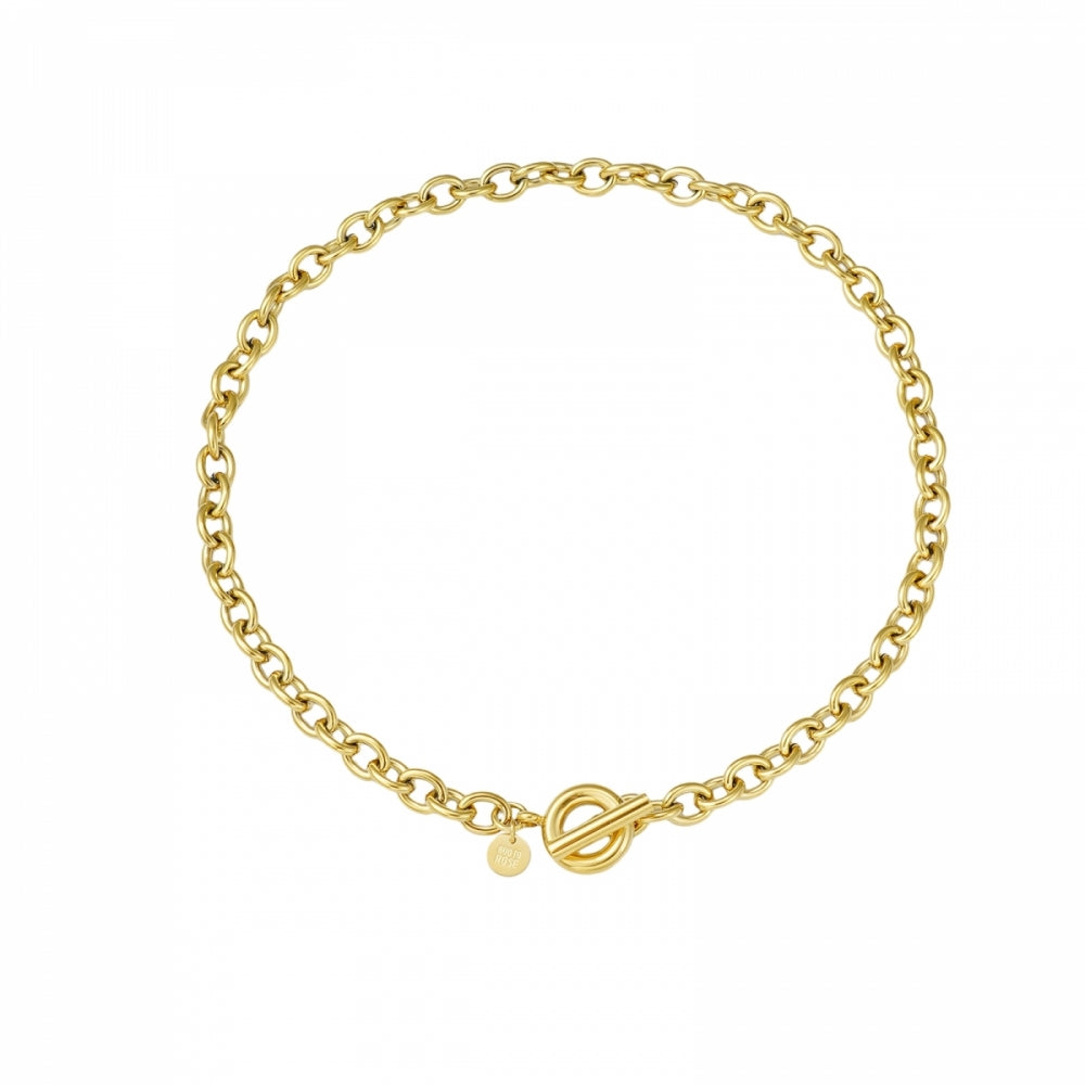 Bud to Rose T-Bar Necklace Gold Smykke Gull