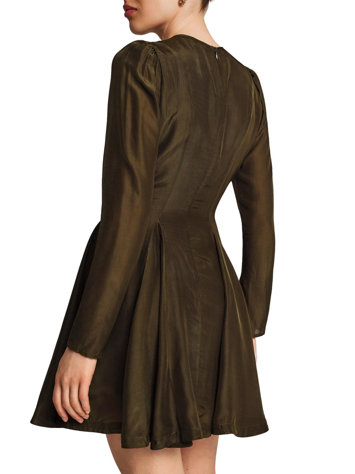 By TiMo Organza Fitted Dress Kjole Oliven