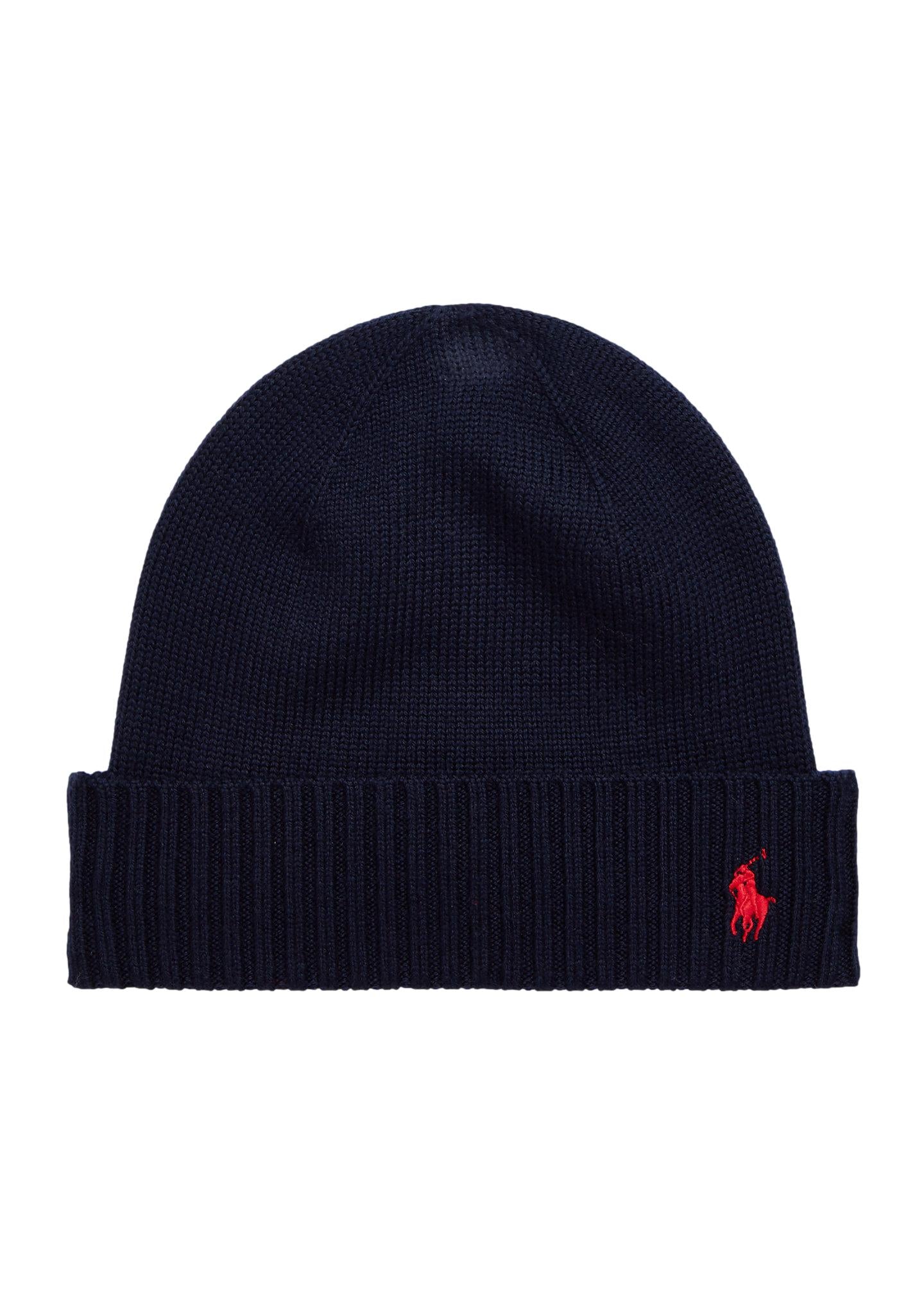 Polo Ralph Lauren Merino Wool Hat Lue Marine - chrismoa.no