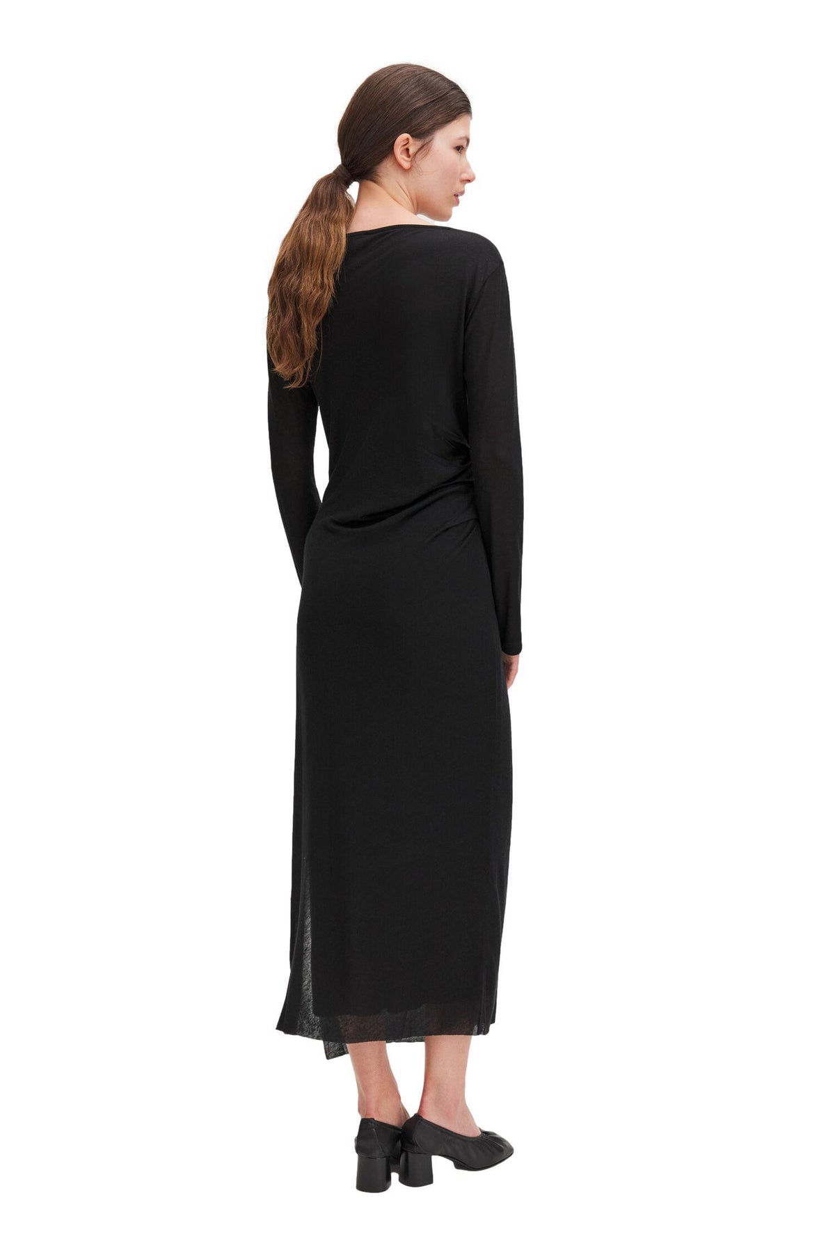 Filippa K Gathered Lyoceii Cashmere Dress Kjole Sort