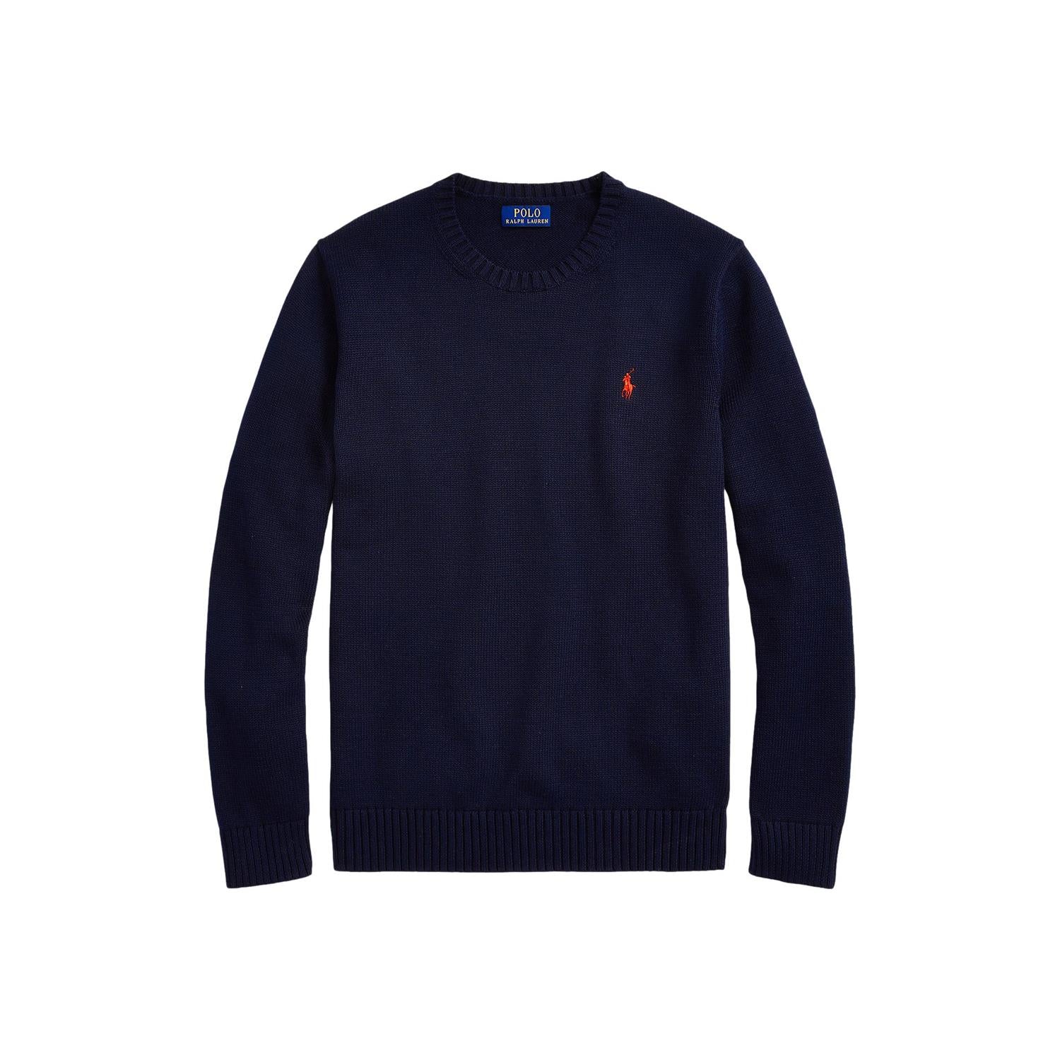 Polo Ralph Lauren Cotton Crewneck Sweater Genser Marine