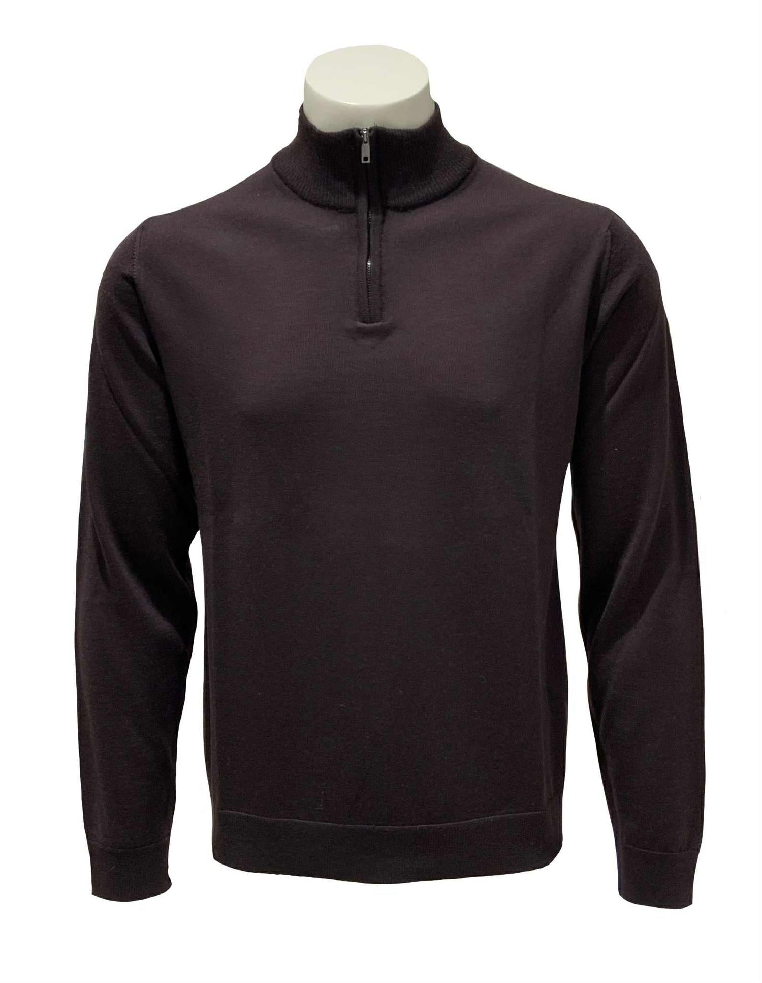Daniele Fiesoli Lupetto Zip Merinos Genser Brun