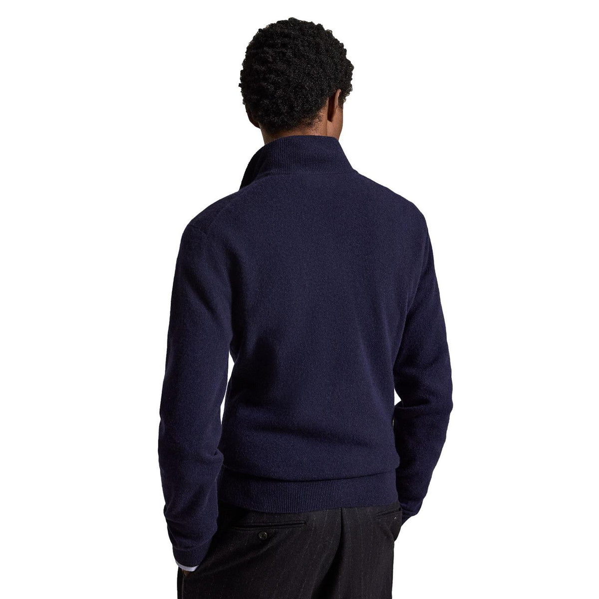 Polo Ralph Lauren Wool Quarter-Zip Sweater Genser Marine