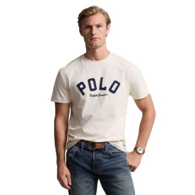 Polo Ralph Lauren CLASSIC FIT LOGO JERSEY T-SHIRT T-Shirt Cream - chrismoa.no