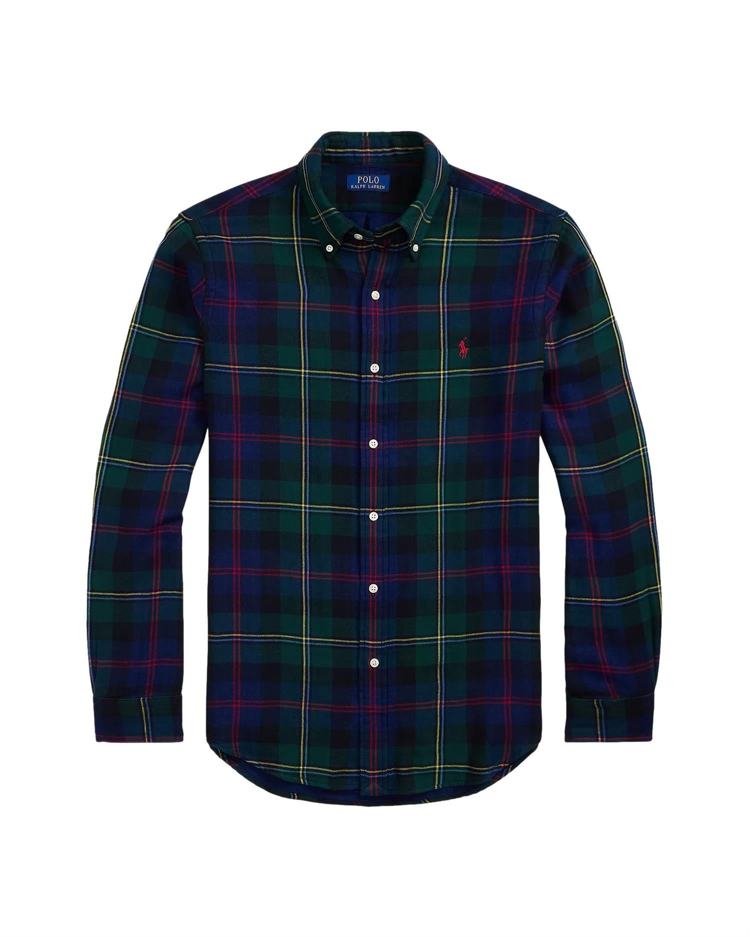 Polo Ralph Lauren Custom Fit Plaid Double-Faced Shirt Skjorte Grønn - chrismoa.no